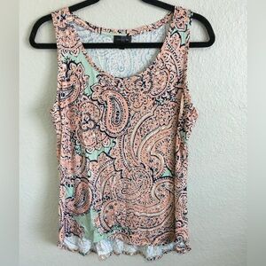 The Limited Peach and Mint Paisley Tank Top Large Great Condition